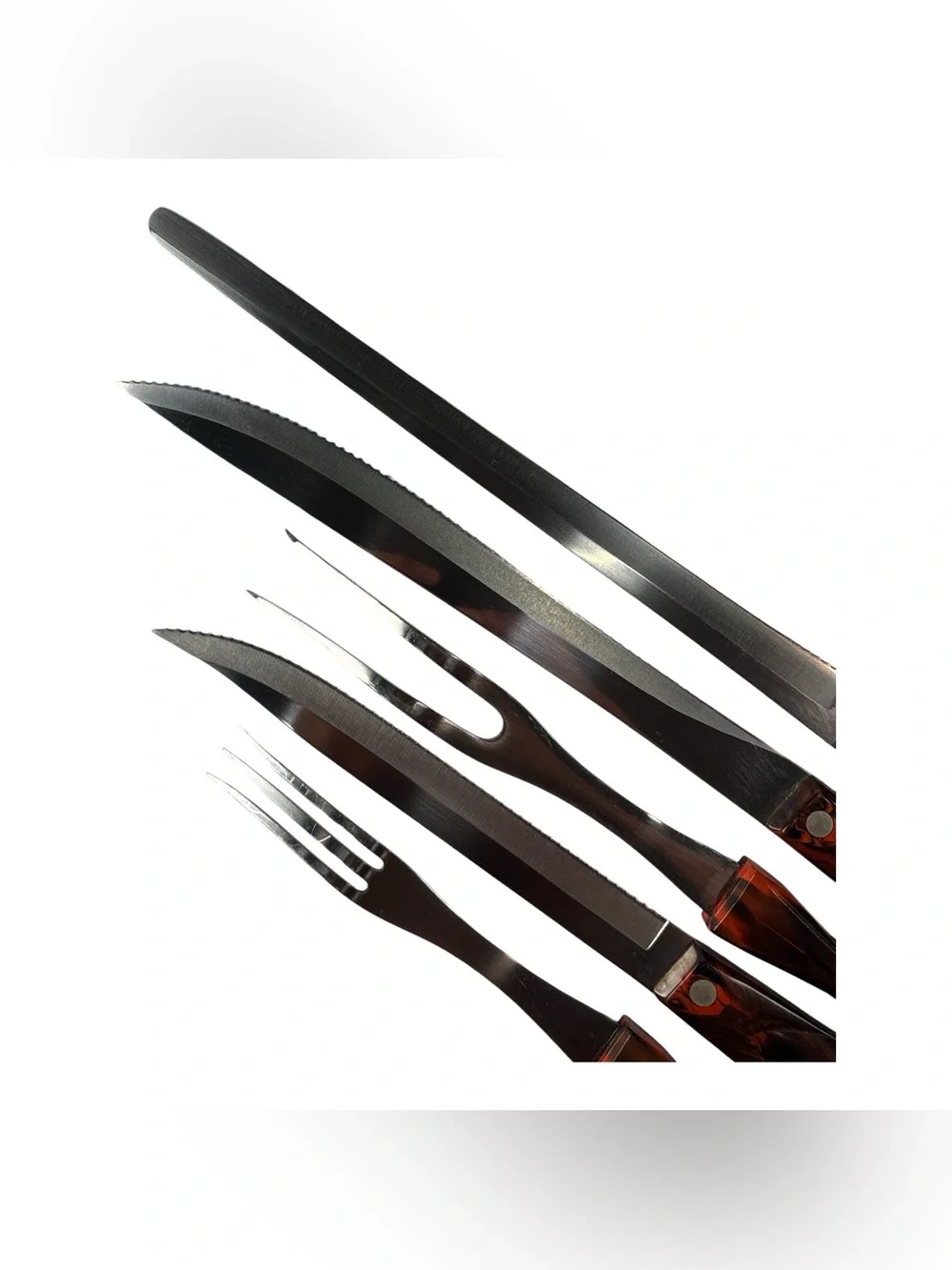 Vintage 5 Pc Cutco Carving Set Knives Fork No 1723 1724 1726 1727 1729 Wall Tray